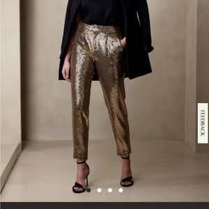 Ulla Sequin Pants Sz. 2 Long - Banana Republic brand new with tags